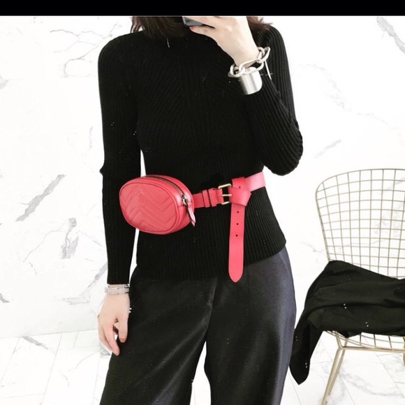 LAST ONE BLACK leather FANNY PACK - Picture 5 of 8